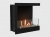 Встроенный биокамин Lux Fire Угловой 490 S (правый угол)