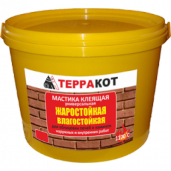Мастика клеящая влагостойкая, жаростойкая Терракот, 20 кг